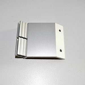 greep TBV Aluminium Schuifdeur/Schuifraam/deur - EV1 /zilver kleurig. HoH bevestigings maten: 62mm.