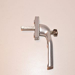 Buva raamhendel afsluitbaar Links Krom Hoh bevestigings maten: 45mm / Lengte stift= 41mm.