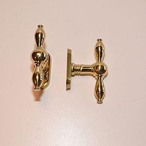 Deurknop Draaibaar Goud/messing HoH bevestigings maten: 43mm (draaiknop) (deurknop) (goud) (messing) (deurbeslag) wordt veel gebruikt voor oude/antieke houten voordeuren. exclusieve greep.