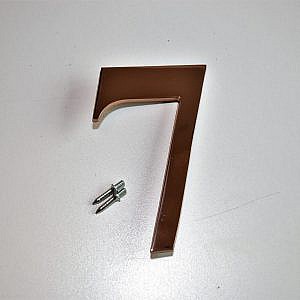 Huisnummer getal 7 brons BZ/PVD/TIN Incl Bevestiging (huisnummer) (nummer) (huis) (getal)