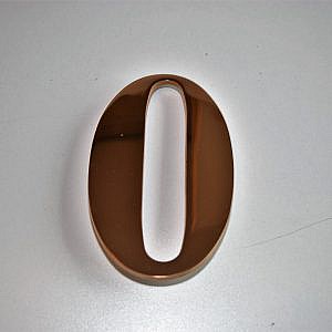 Huisnummer Getal 0 Brons BZ/PVD/TIN Incl bevestiging (huisnummer) (nummer) (getal) (huis)