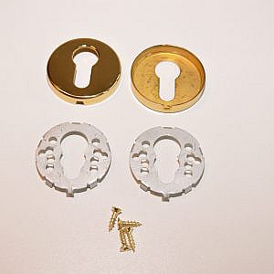 Valli valli Cilinder rozet / deur rozet messing/goud -   ROZET  VV K1121  MES  PC   PRIJS PER SET/PAAR    (valli valli) (valli&colombo) (hang en sluitwerk) (outlet) (bouwbeslag outlet) (bouwbeslag) (italiaans design) (italaans beslag) (hang en sluitwerk outlet) (deurrozet) (rozetje) (houten deuren)