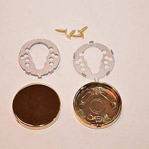 Valli valli rozet blind messing/goud blind rozet deur rozet VV K 42 MES BL-rozet PRIJS PER PAAR/SET.