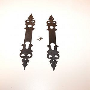 Antiek deurschild PC 92 zwart .