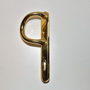 Gouden/messing Greep vaste knop Hoppe Din Links M357ST Hoh Maat: Boven-midden: 100mm / Boven-Beneden : 217MM.