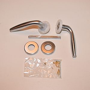 Ecostile deurkruk set compleet  Massief RVS/MAT Chrome  DEURKRUKKEN H412R CHROMOSAT